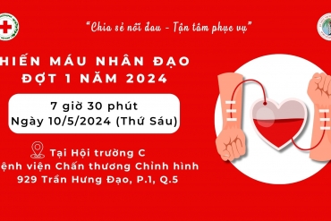Hiến máu nhân đạo đợt 1 năm 2024